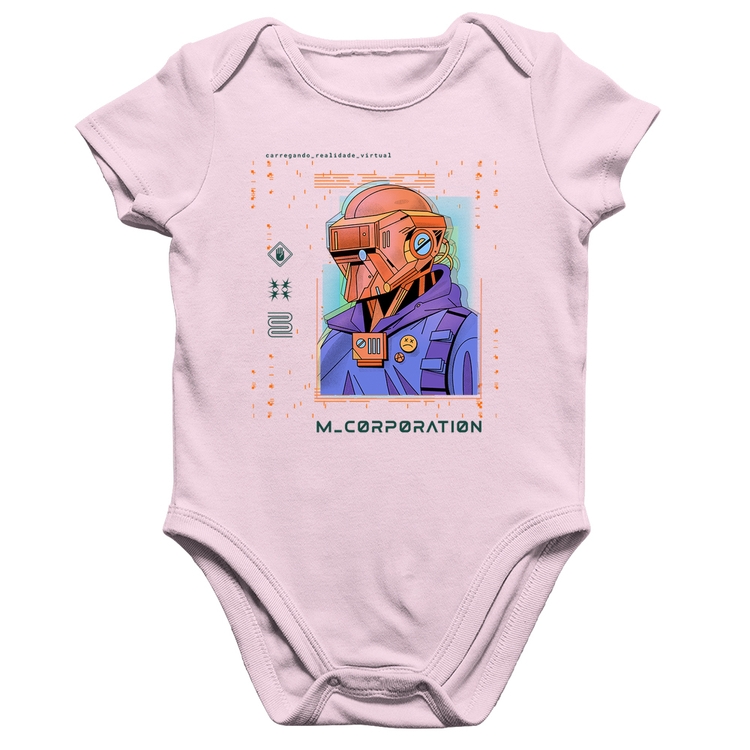 Body Bebê Algodão Metaverse Corporation - Rosa Bebê