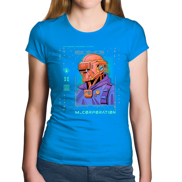 Baby Look Algodão Metaverse Corporation - Azul