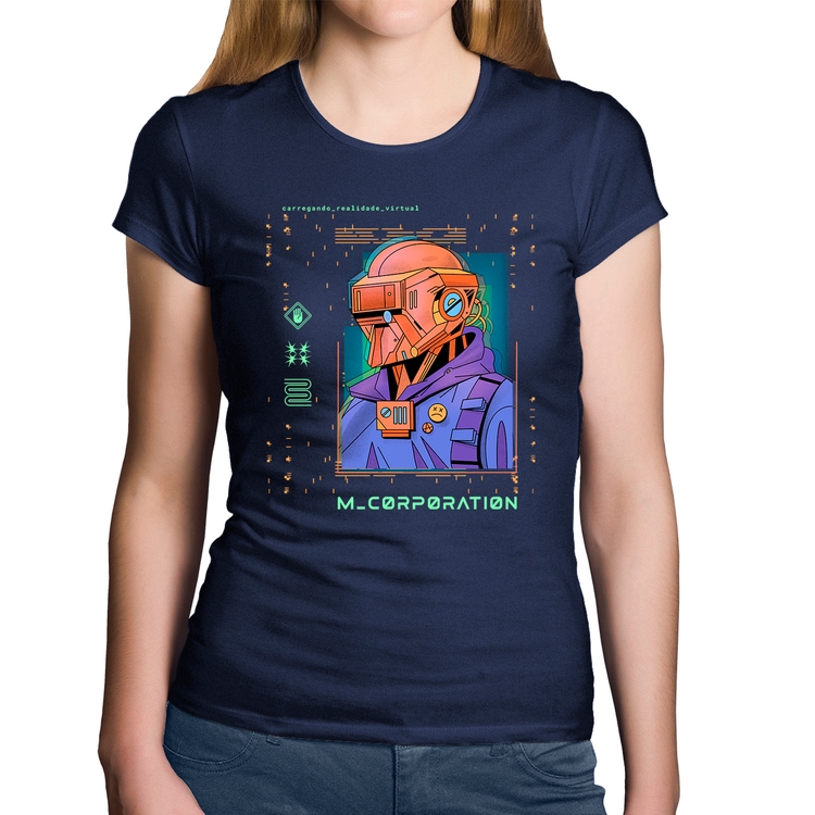 Baby Look Algodão Metaverse Corporation - Marinho