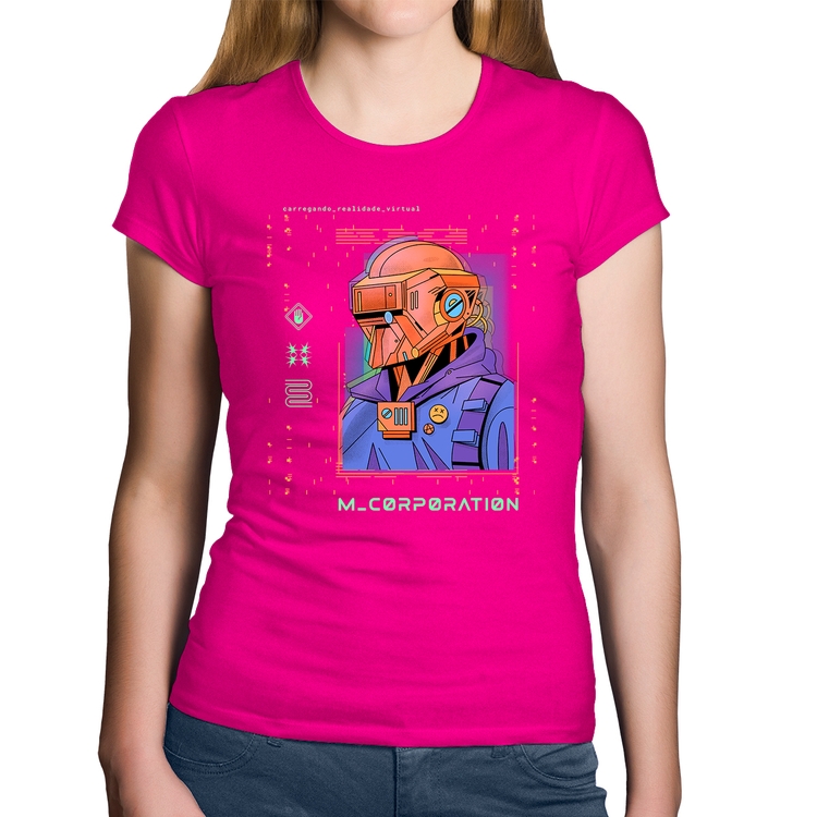 Baby Look Algodão Metaverse Corporation - Rosa