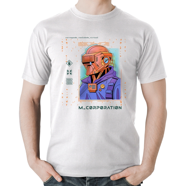 Camiseta Algodão Metaverse Corporation - Branca