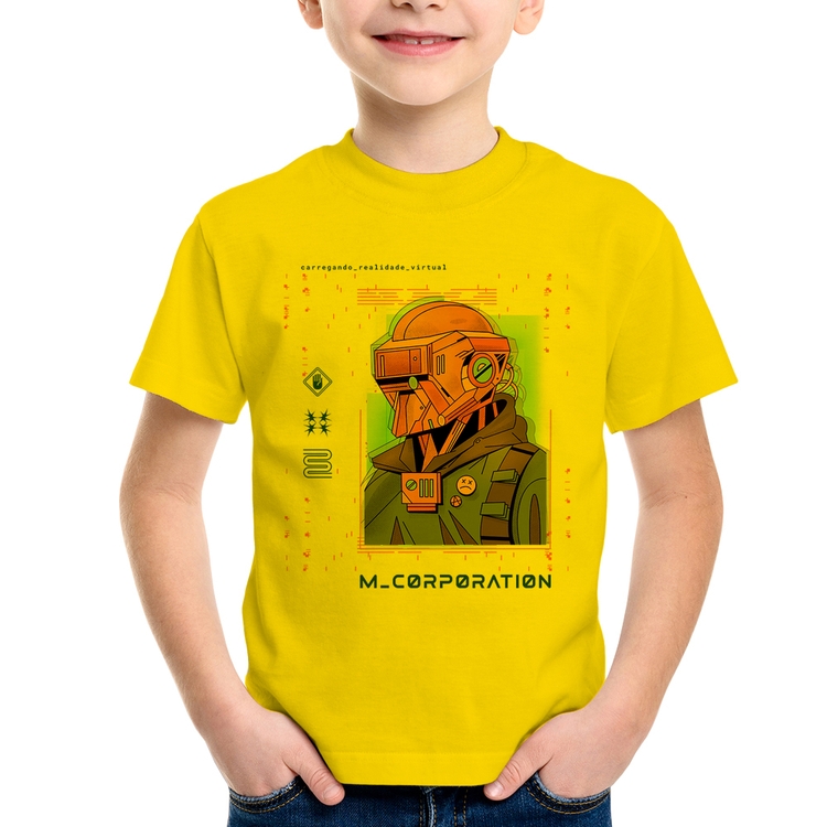 Camiseta Infantil Metaverse Corporation - Amarela