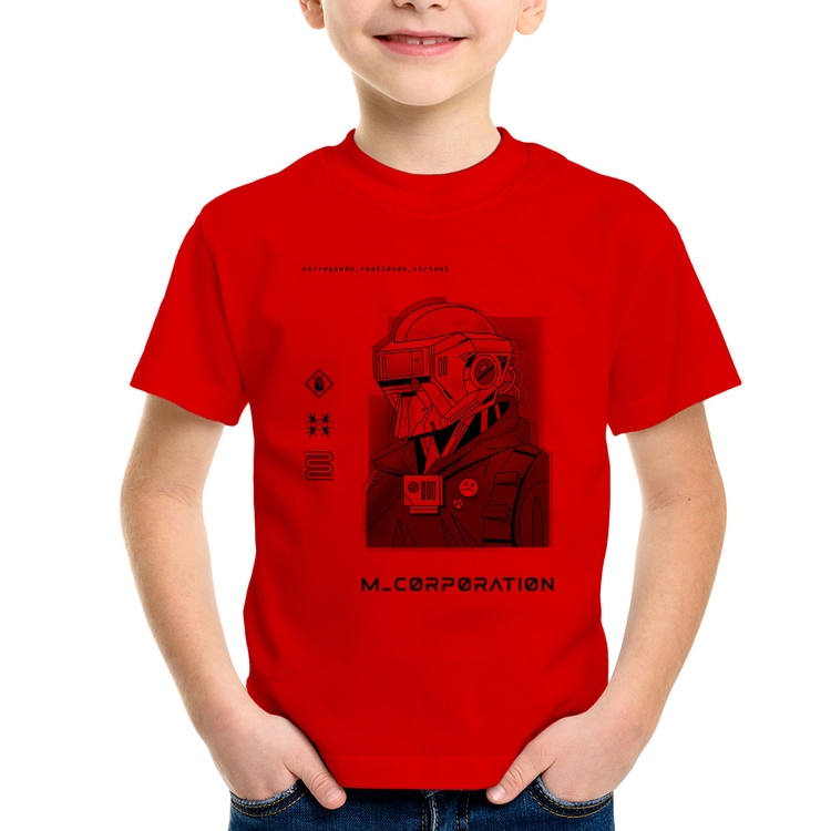 Camiseta Infantil Metaverse Corporation - Vermelha