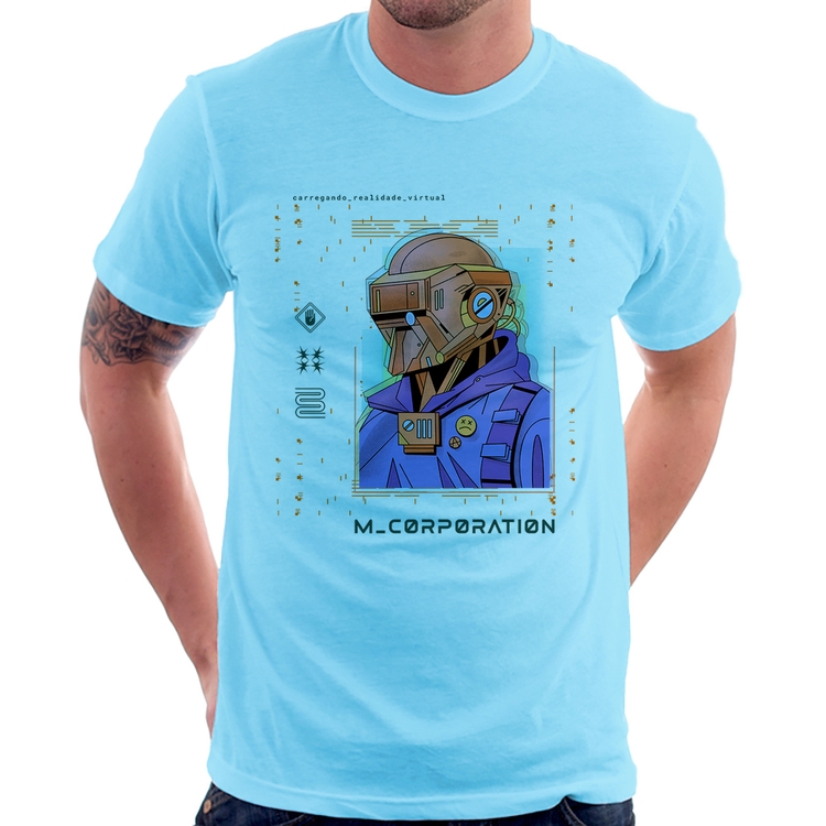 Camiseta Metaverse Corporation - Azul Bebê