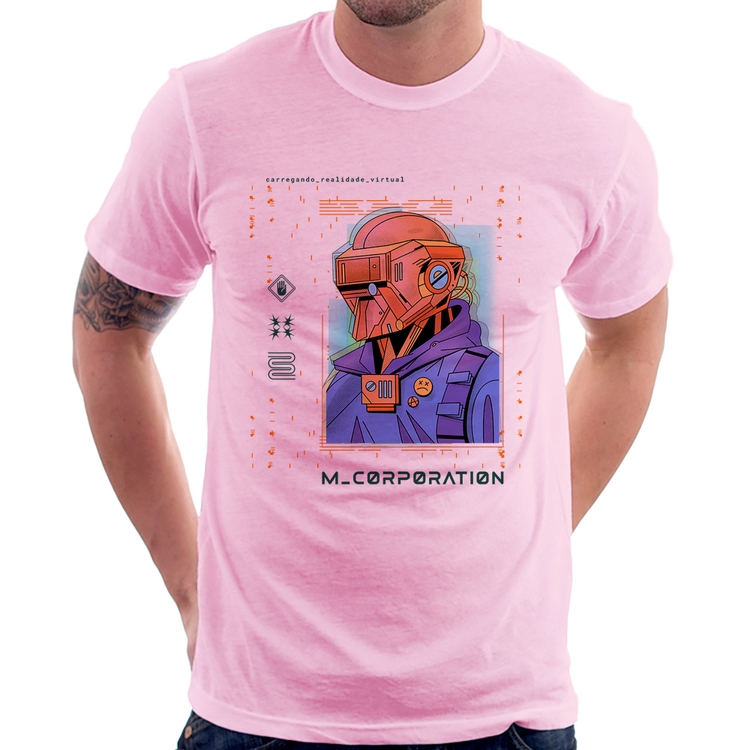 Camiseta Metaverse Corporation - Rosa Bebê