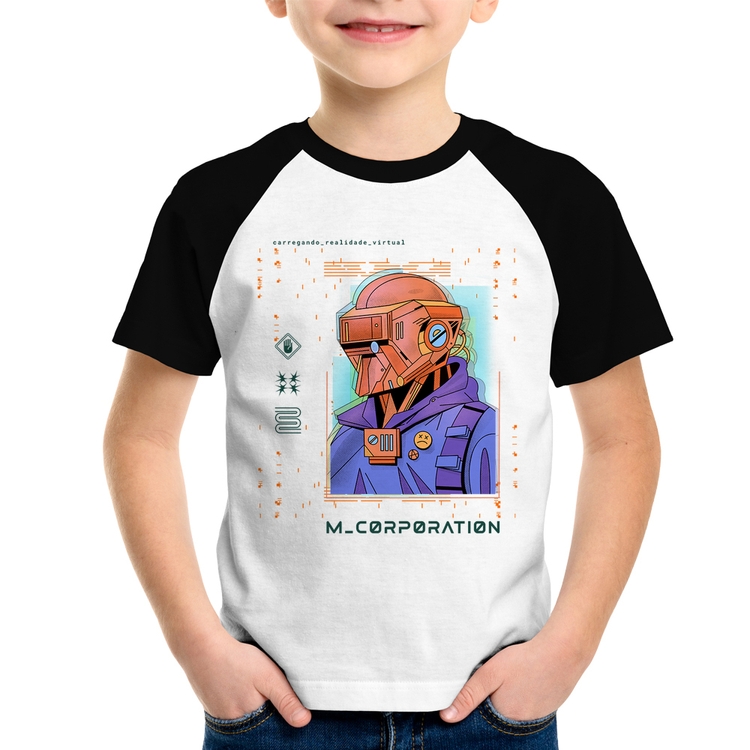 Camiseta Raglan Infantil Metaverse Corporation