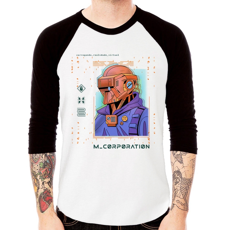 Camiseta Raglan Metaverse Corporation Manga 3/4