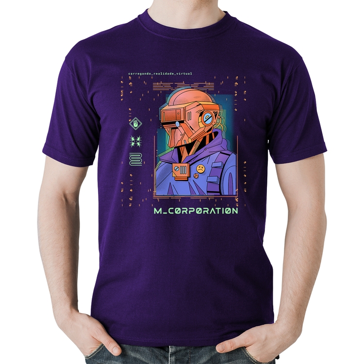 Camiseta Algodão Metaverse Corporation - Roxa