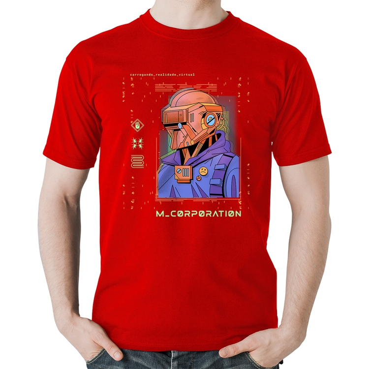 Camiseta Algodão Metaverse Corporation - Vermelha