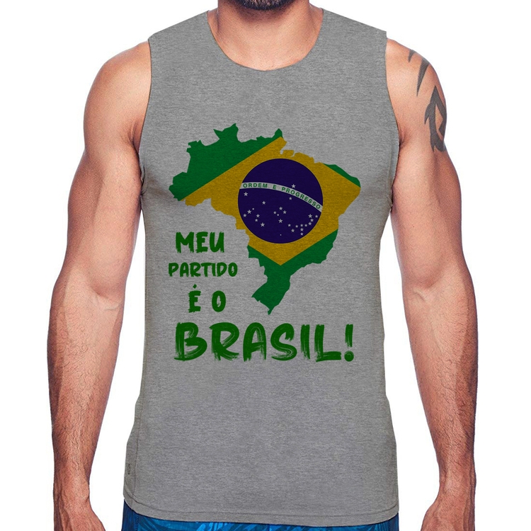 Regata Meu partido é o Brasil - Cinza