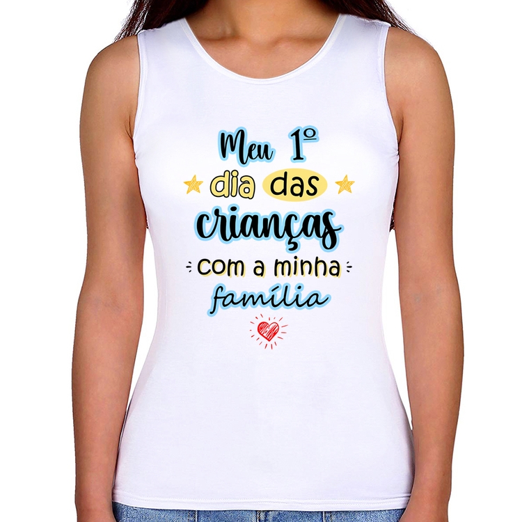Regata Feminina Meu primeiro dia das crianças (azul)