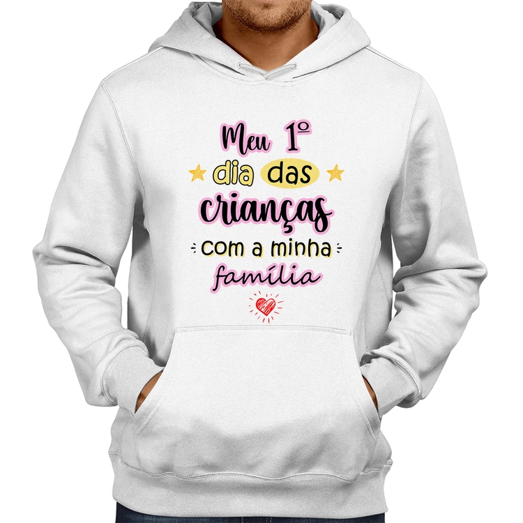 Moletom Meu primeiro dia das crianças (rosa) - Branco