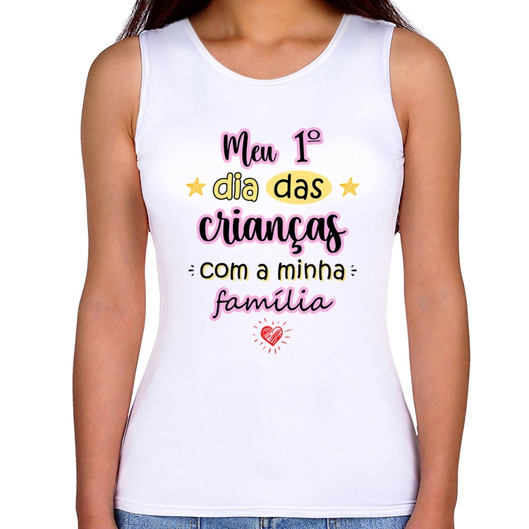 Regata Feminina Meu primeiro dia das crianças (rosa)