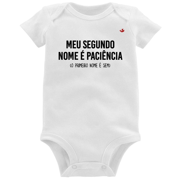 Body Bebê Meu segundo nome é paciência
