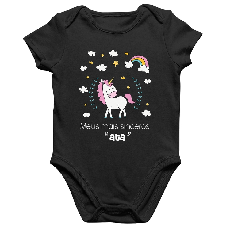 Body Bebê Algodão Meus mais sinceros "ata"