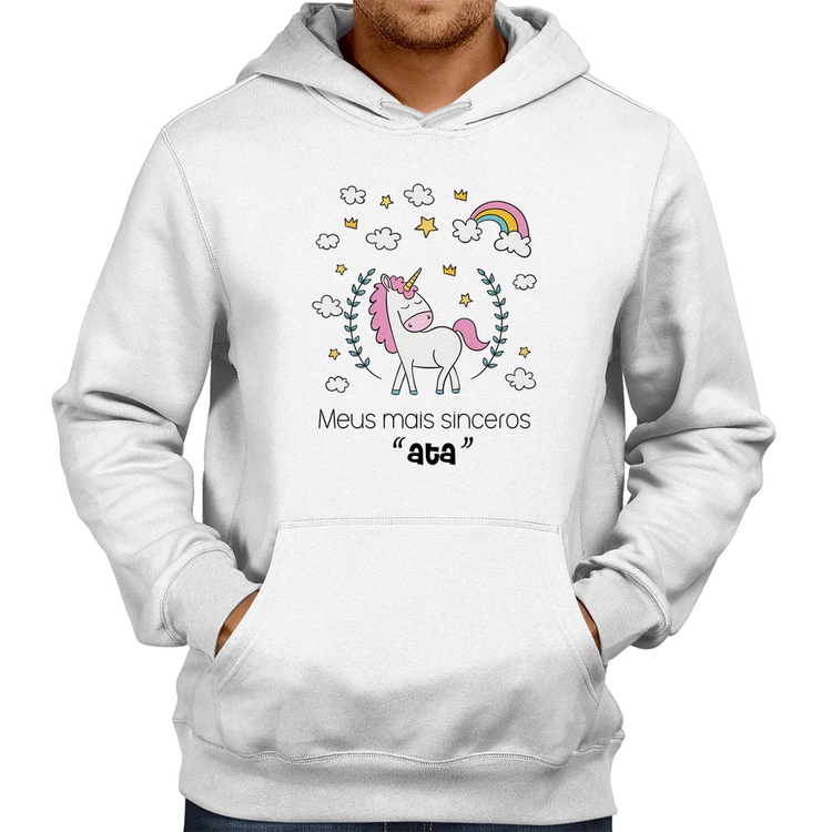 Moletom Meus mais sinceros "ata" - Branco