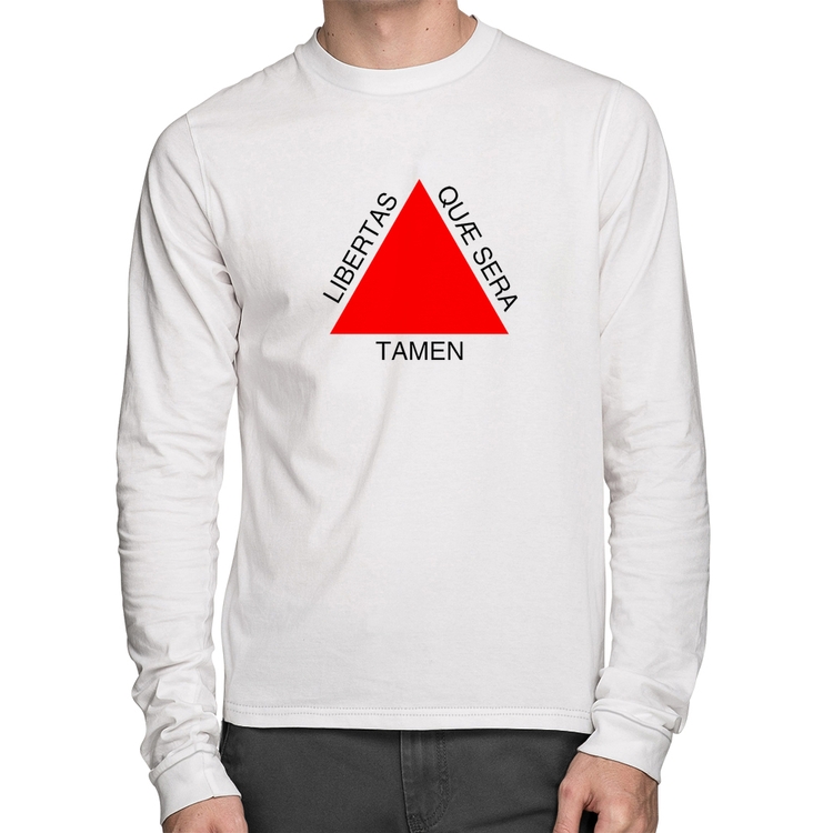 Camiseta Algodão Minas Gerais Manga Longa - Branca