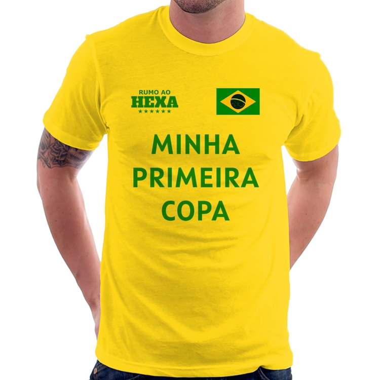 Camiseta Minha Primeira Copa do Mundo - Amarela