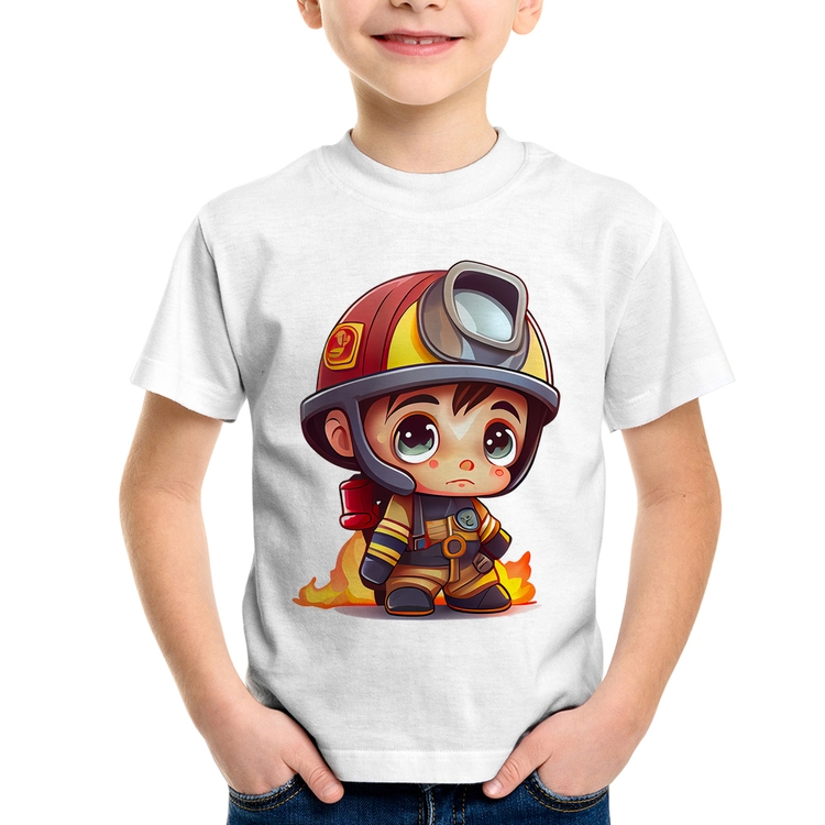 Camiseta Infantil  Mini Bombeiro 