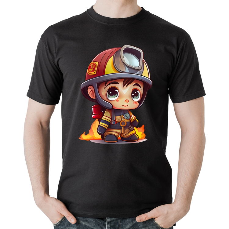 Camiseta Algodão  Mini Bombeiro 