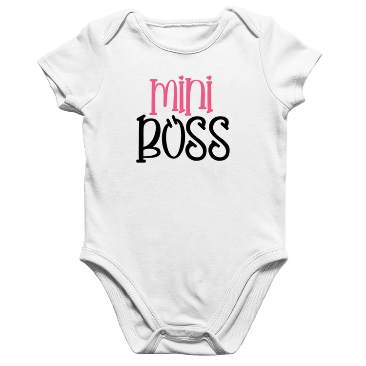 Body Bebê Algodão Mini Boss - Branco