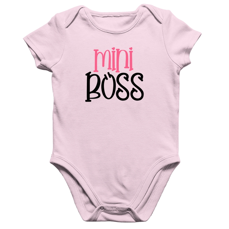 Body Bebê Algodão Mini Boss - Rosa Bebê