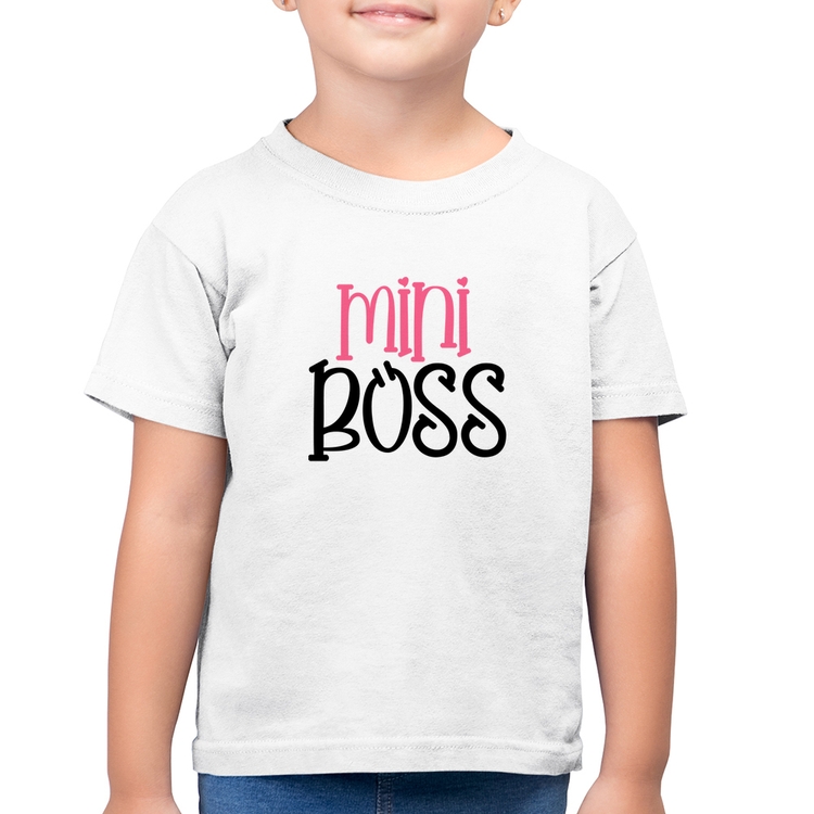 Camiseta Algodão Infantil Mini Boss - Branca