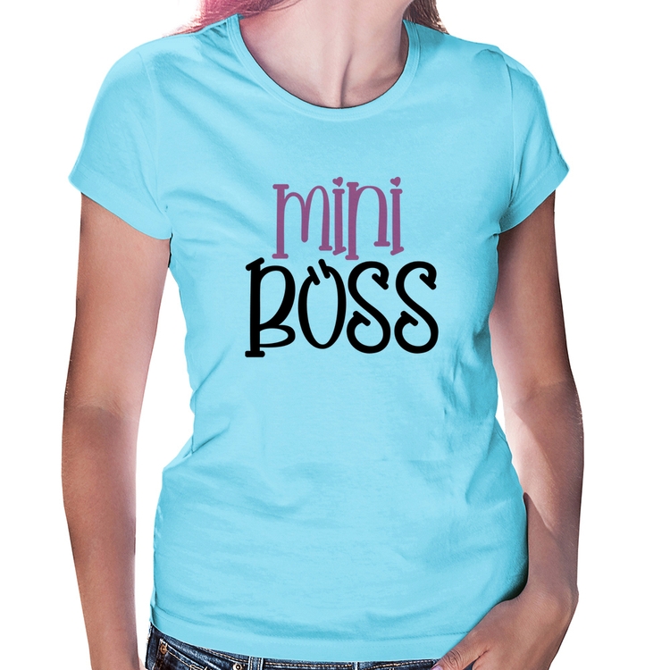 Baby Look Mini Boss - Azul Bebê