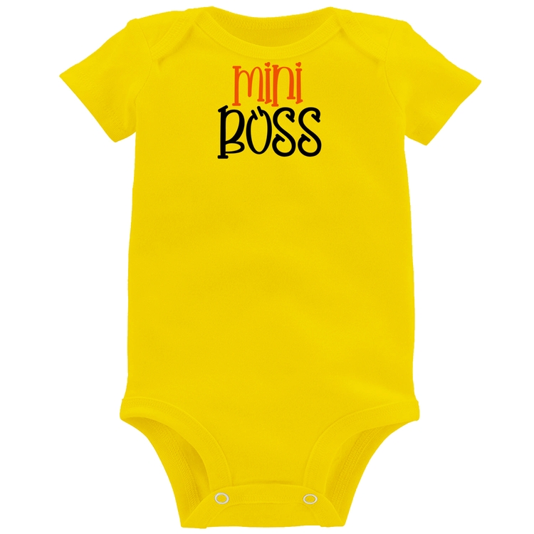Body Bebê Mini Boss - Amarelo