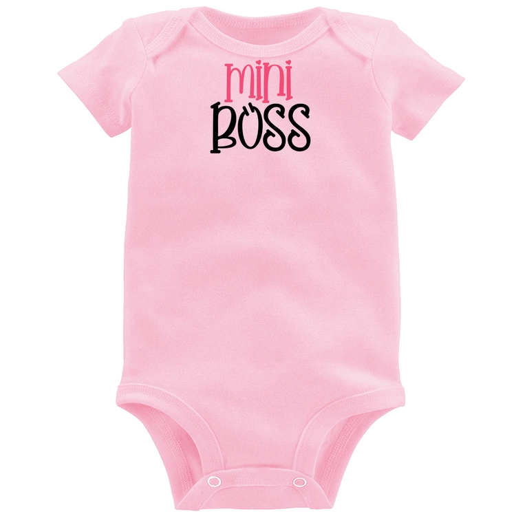 Body Bebê Mini Boss - Rosa Bebê