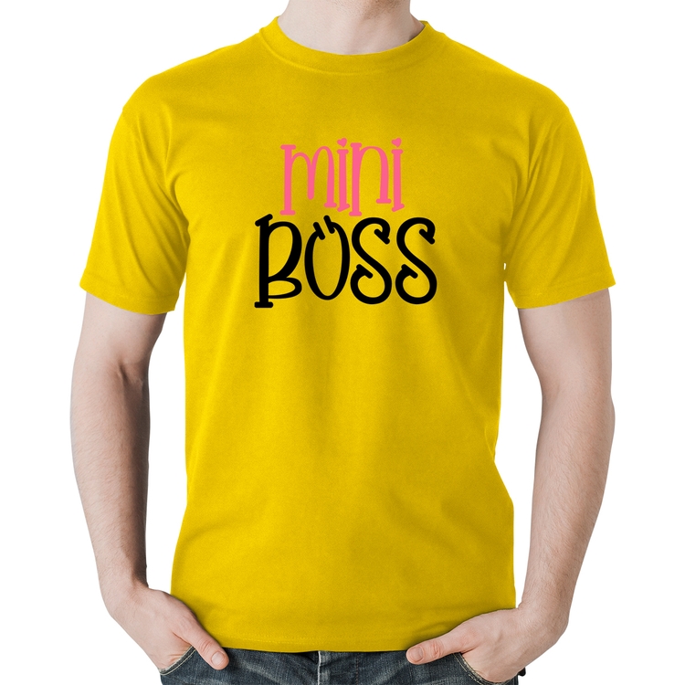 Camiseta Algodão Mini Boss - Amarela