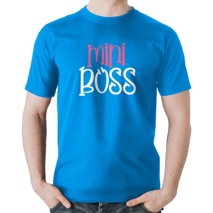 Camiseta Algodão Mini Boss - Azul