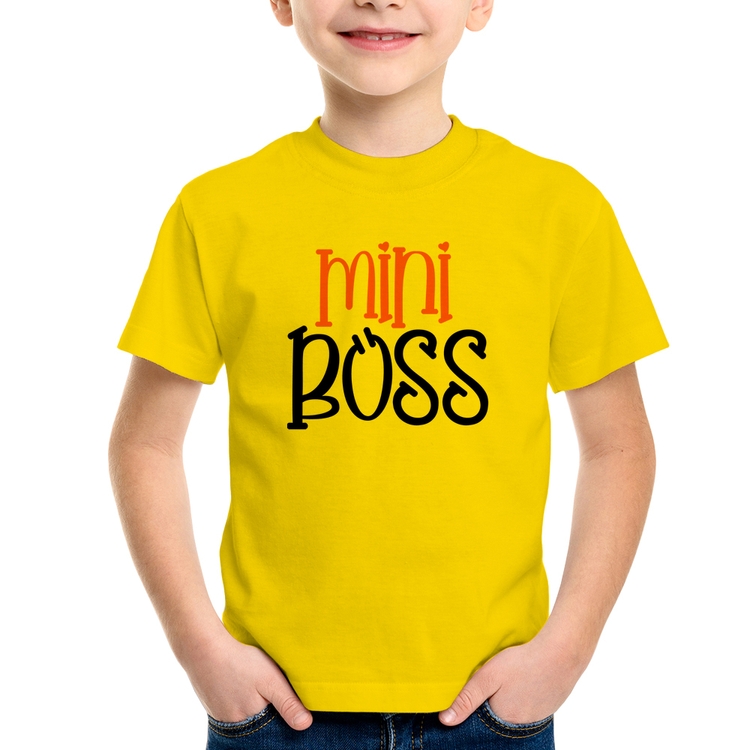 Camiseta Infantil Mini Boss - Amarela