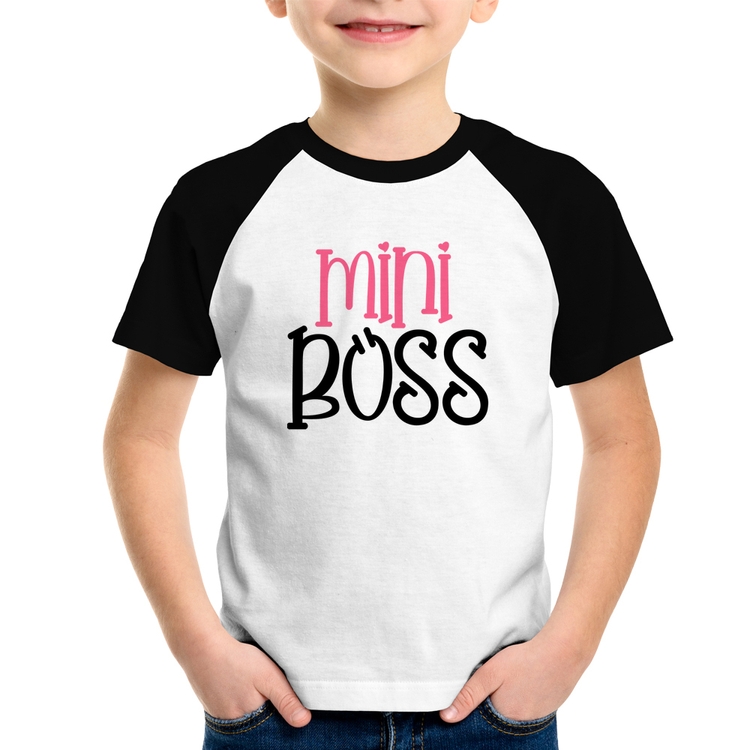 Camiseta Raglan Infantil Mini Boss