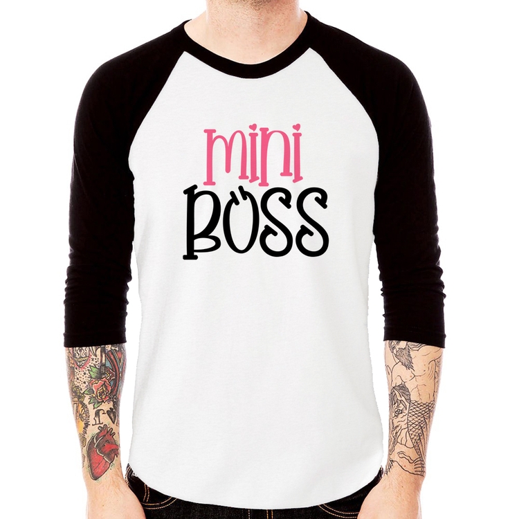 Camiseta Raglan Mini Boss Manga 3/4