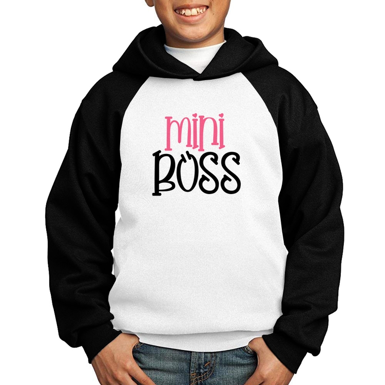 Moletom Infantil Mini Boss - Branco/Preto