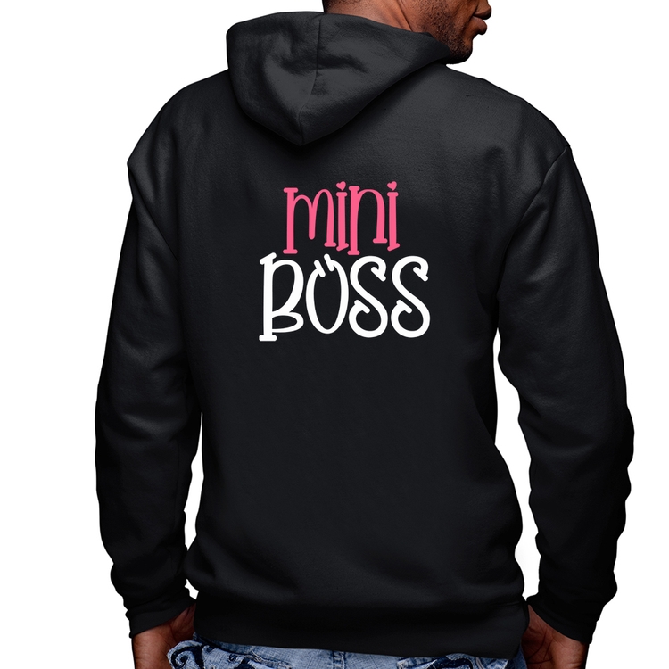 Blusa Moletom Mini Boss Masculina com Capuz e Zíper