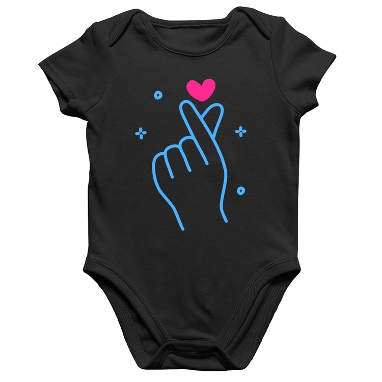 Body Bebê Algodão Mini coração coreano