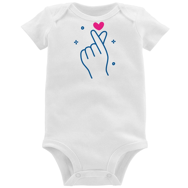 Body Bebê Mini coração coreano
