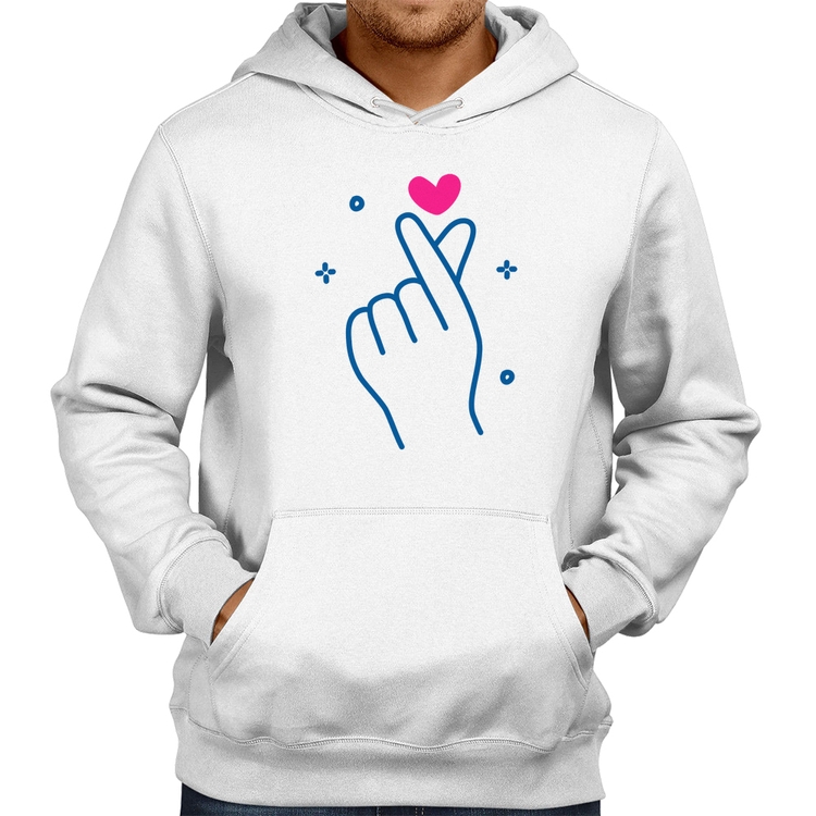 Moletom Mini coração coreano - Branco