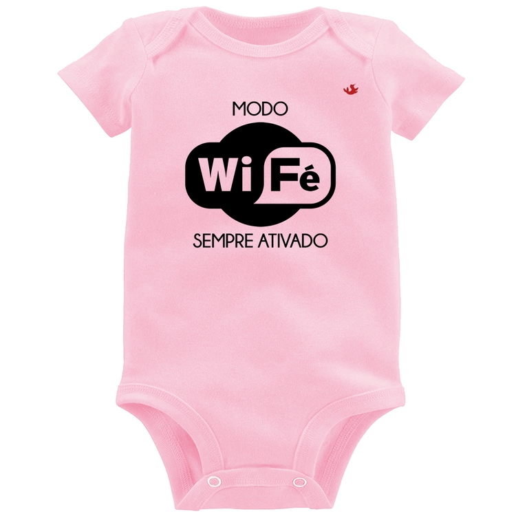 Body Bebê Modo Wi-Fé sempre ativado - Rosa Bebê
