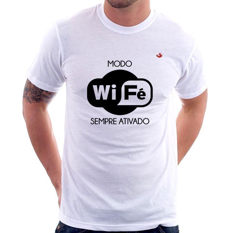 Camiseta Modo Wi-Fé sempre ativado