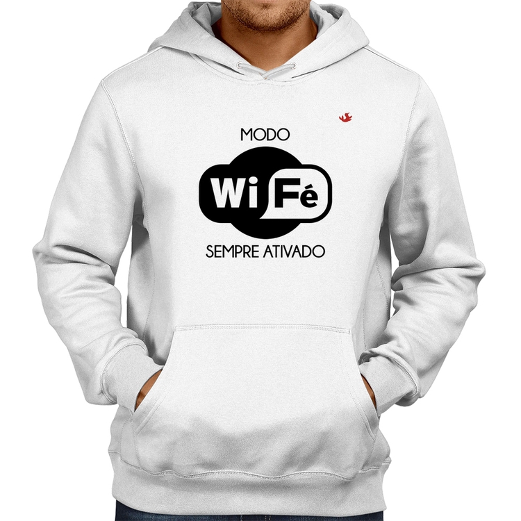 Moletom Modo Wi-Fé sempre ativado - Branco