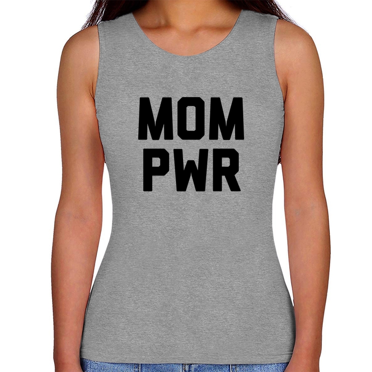 Regata Feminina Mom Power - Cinza