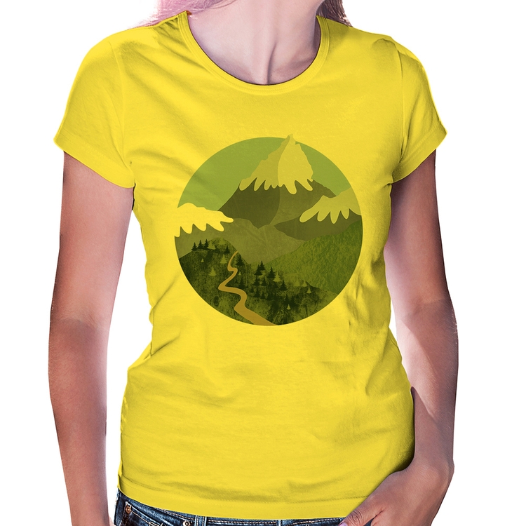 Baby Look Montanhas - Amarela