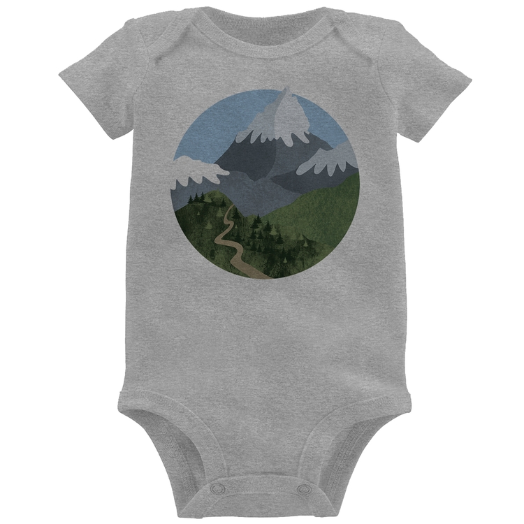 Body Bebê Montanhas - Cinza
