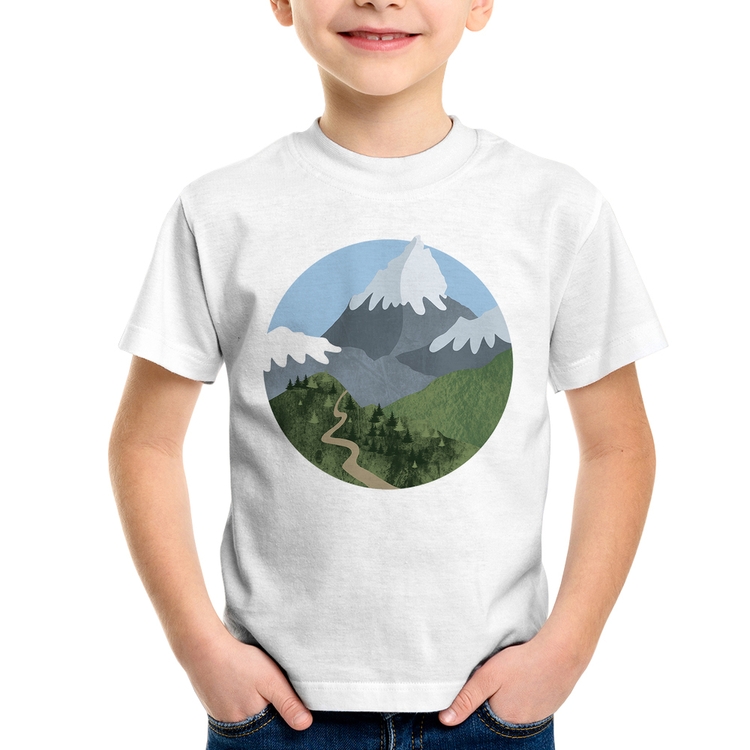 Camiseta Infantil Montanhas