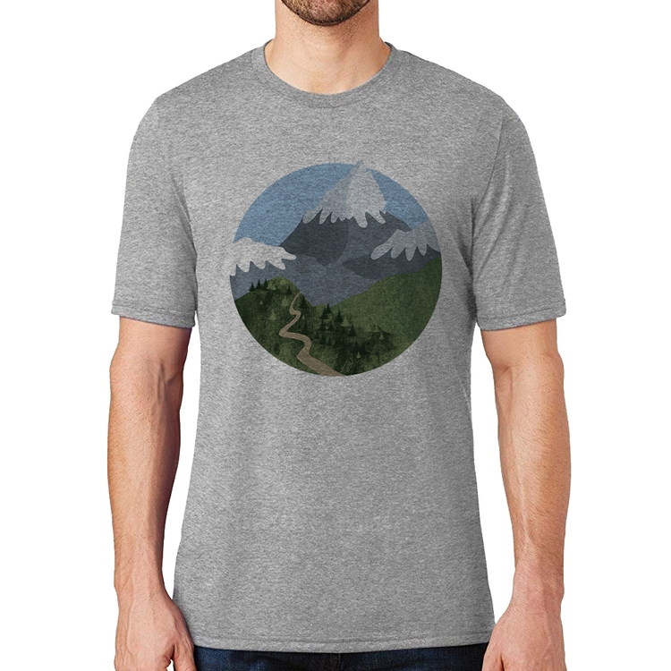 Camiseta Montanhas - Cinza