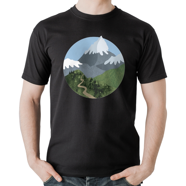 Camiseta Algodão Montanhas