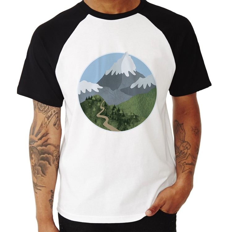 Camiseta Raglan Montanhas